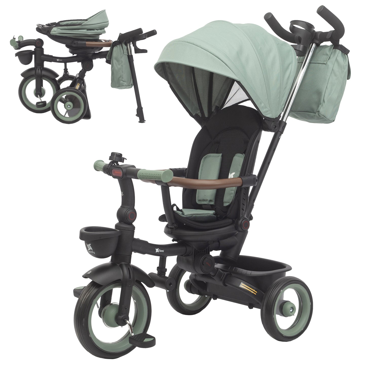 Triciclo Evolutivo Bebé SAMI Verde Oscuro