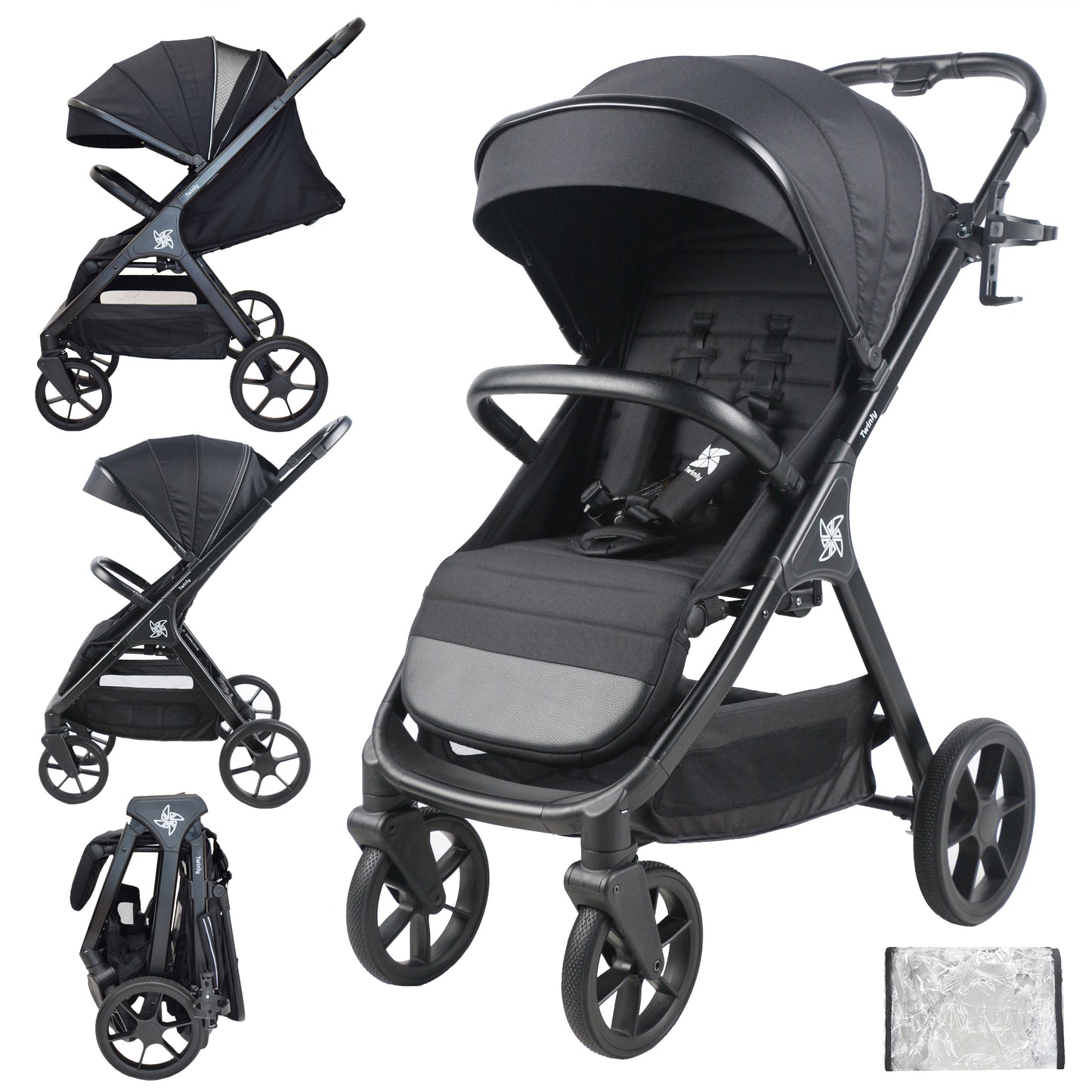 Silla de paseo SPACELY negro