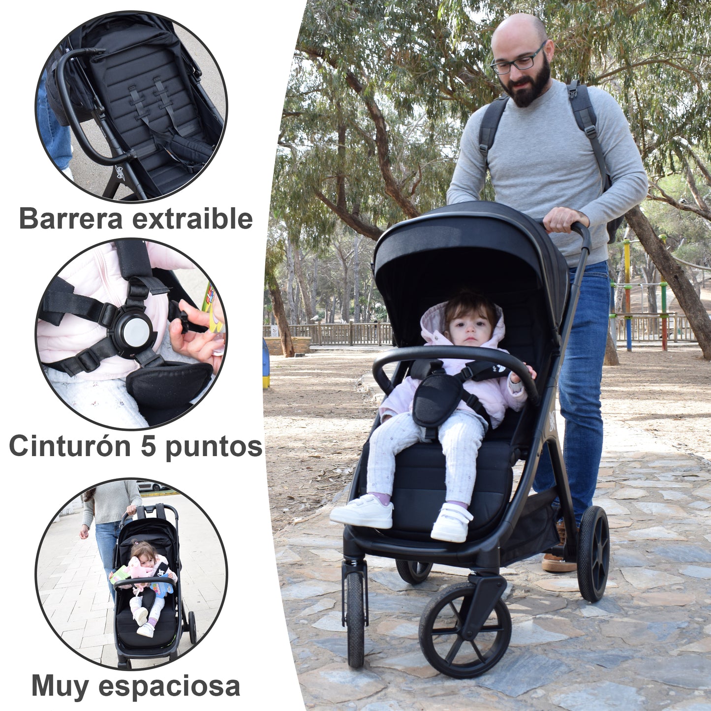 Silla de paseo SPACELY gris
