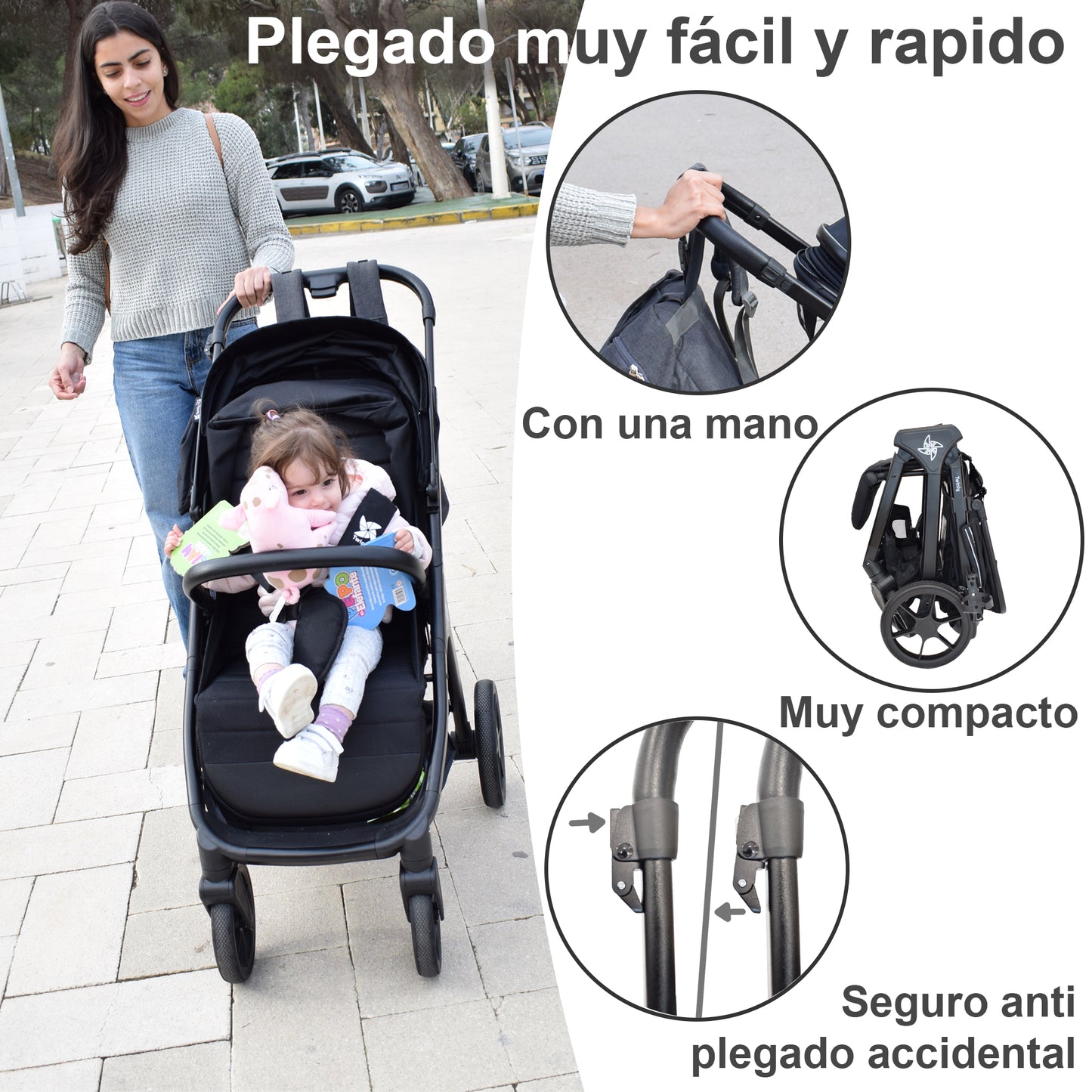 Silla de paseo SPACELY gris