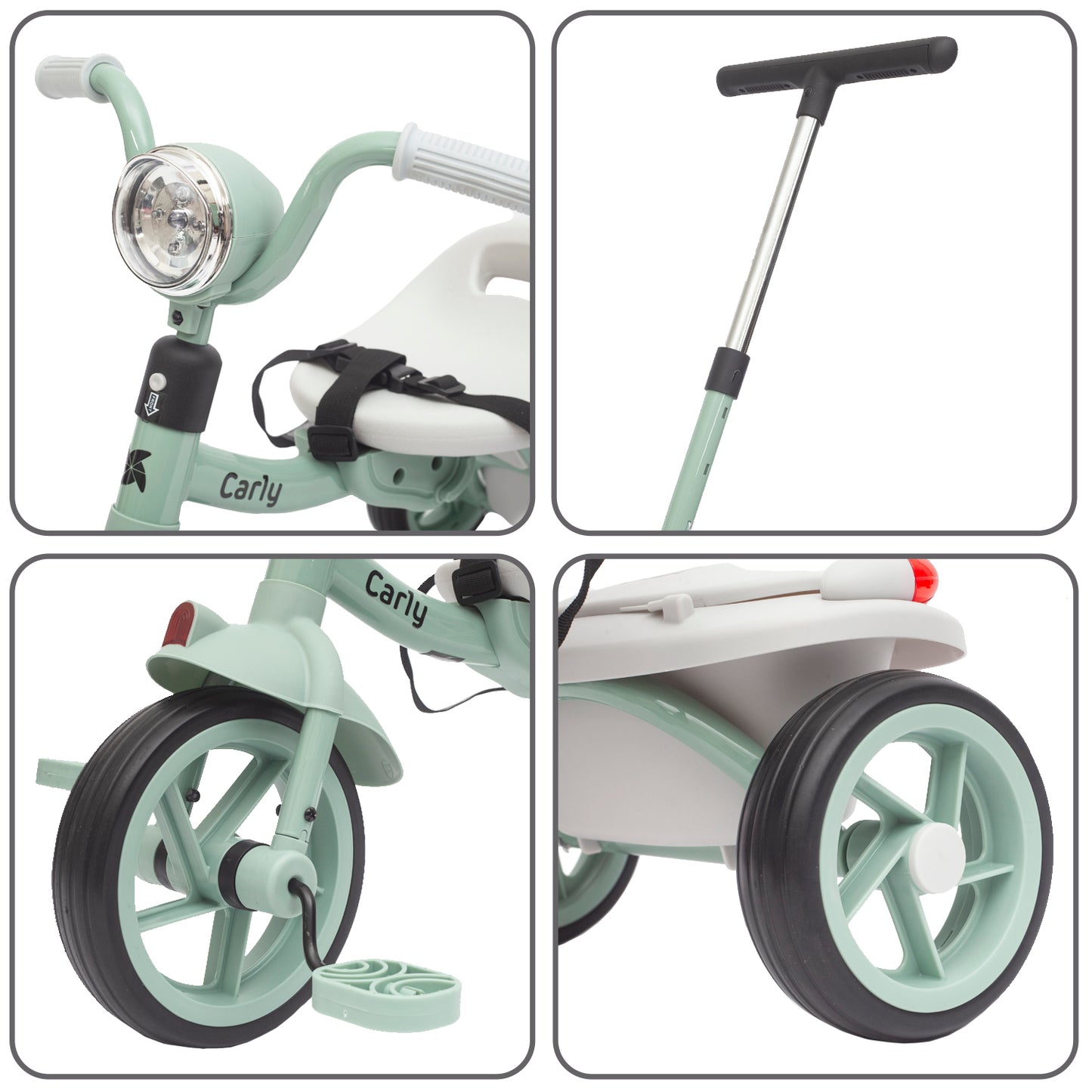 Triciclo Evolutivo bebé Carly de 1 a 5 años Menta