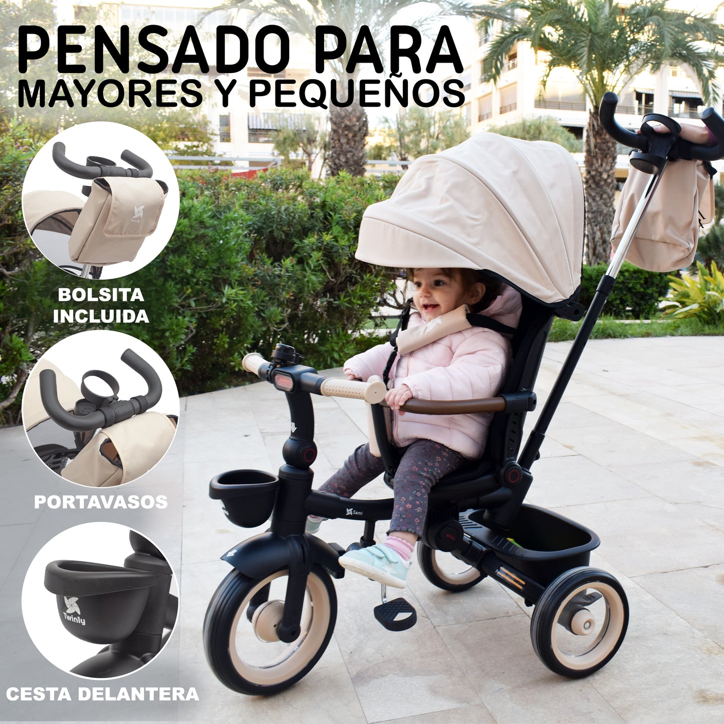 Triciclo Evolutivo Bebé SAMI Beige