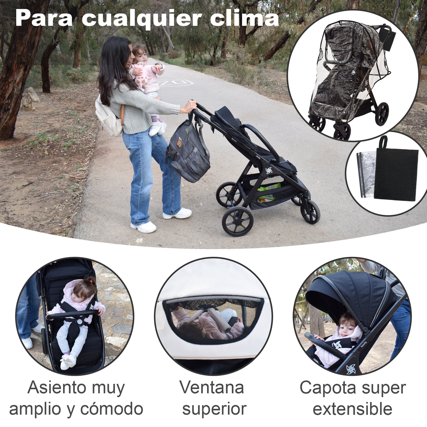 Silla de paseo SPACELY gris