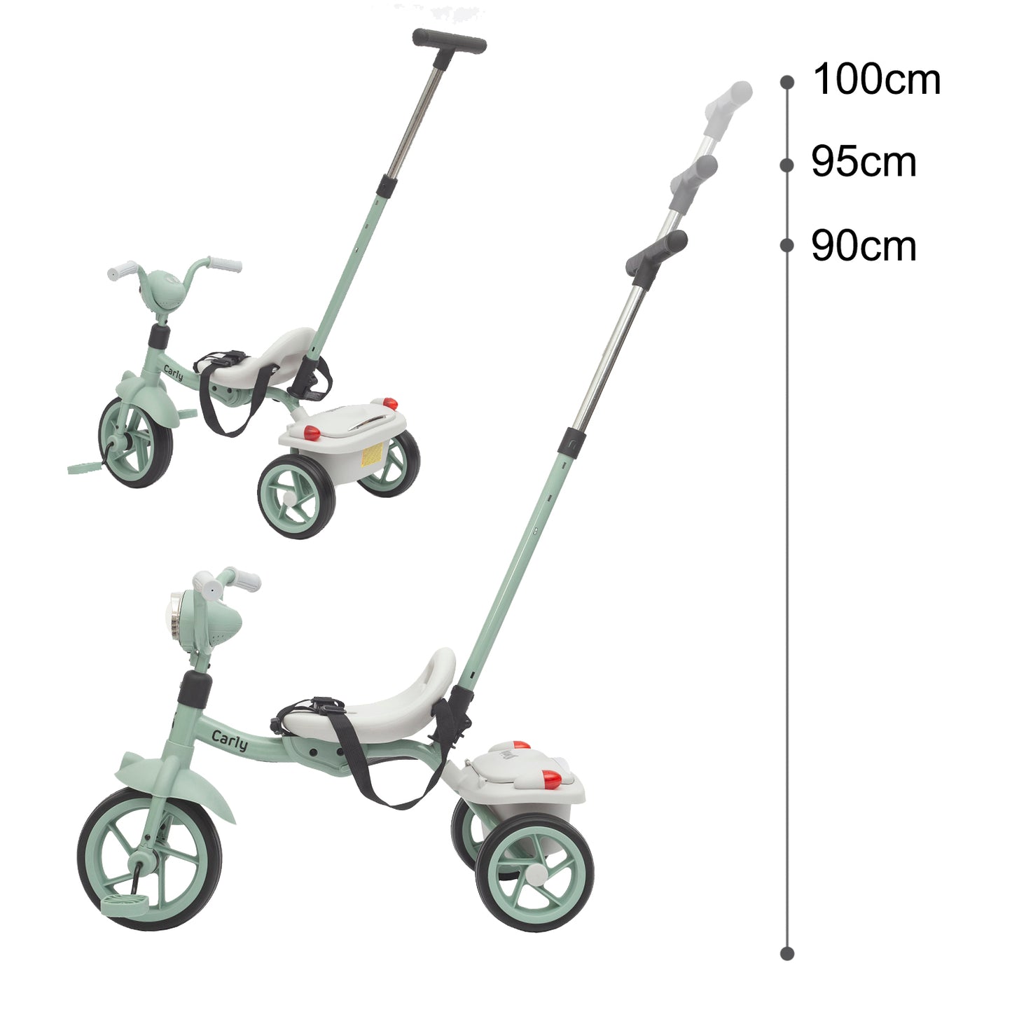 Triciclo Evolutivo bebé Carly de 1 a 5 años Menta