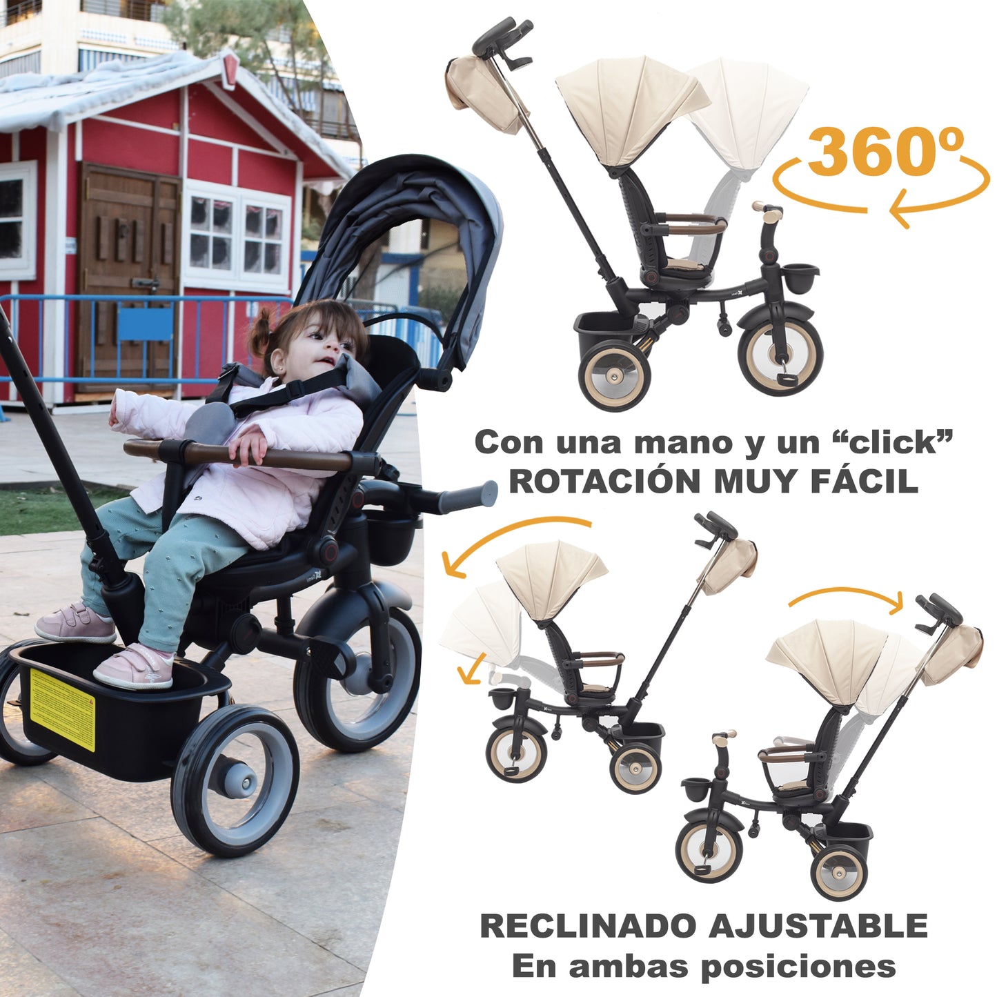 Triciclo Evolutivo Bebé SAMI Beige