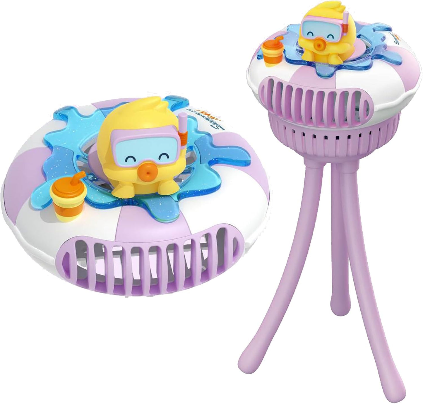 Ventilador Portátil para Cochecito AIRLY - 3 Velocidades, USB recargable, Lila