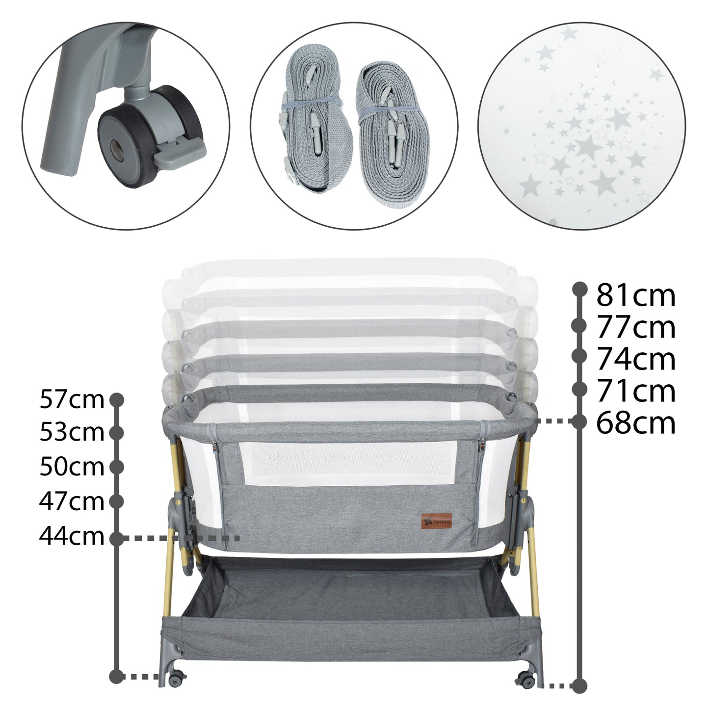 Minicuna Colecho Comfortly Gris