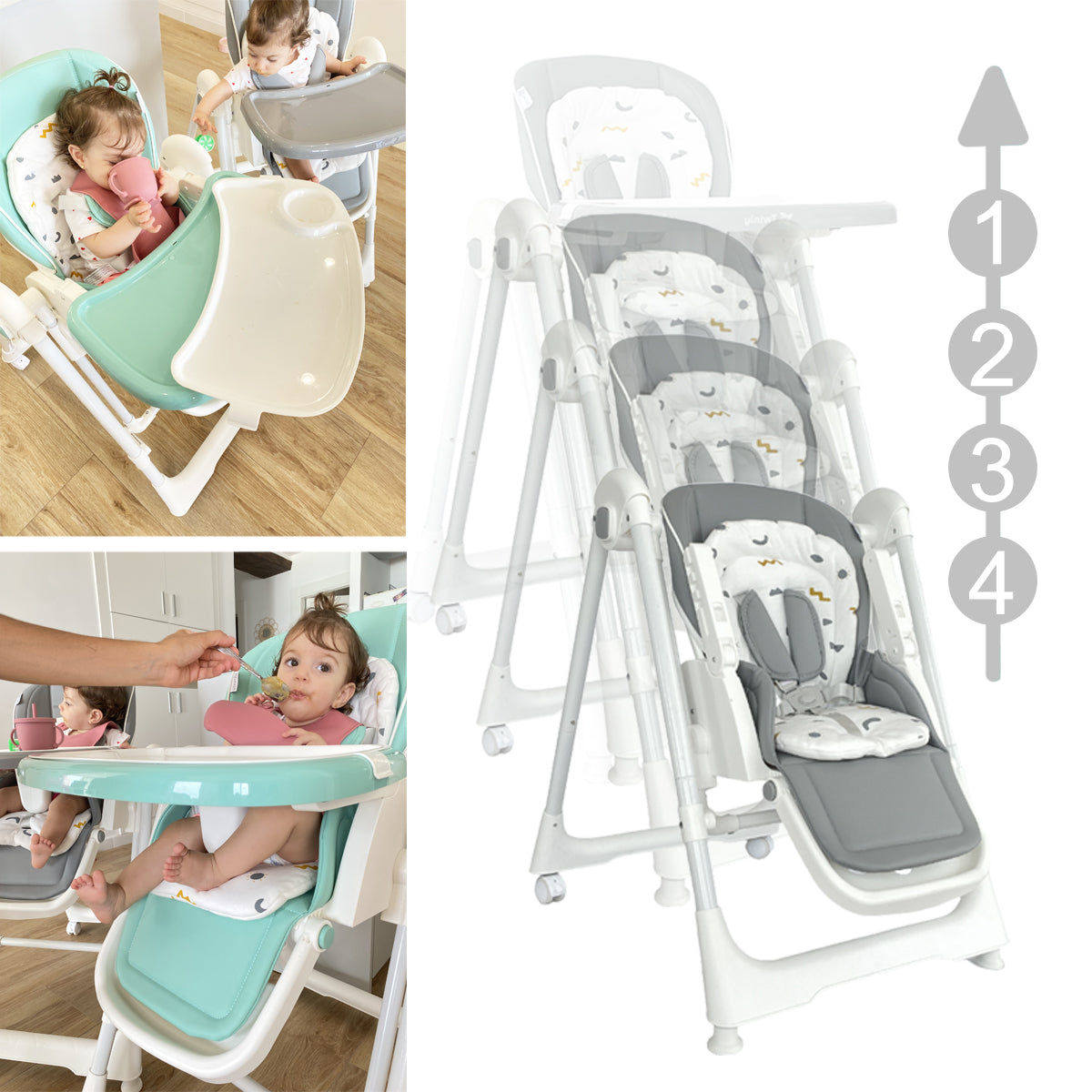Trona Evolutiva MOVITY PRO Gris