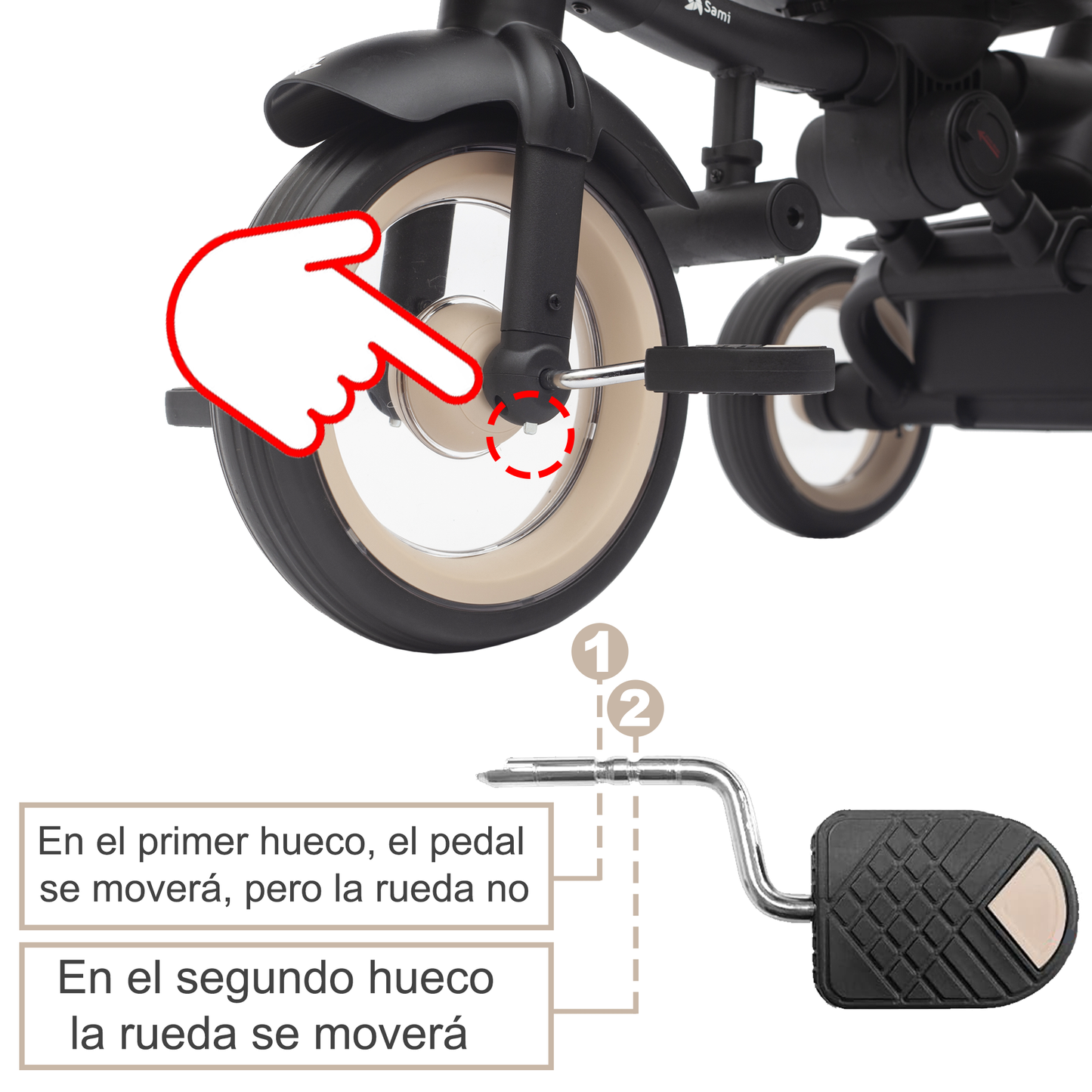 Triciclo Evolutivo Bebé SAMI Beige