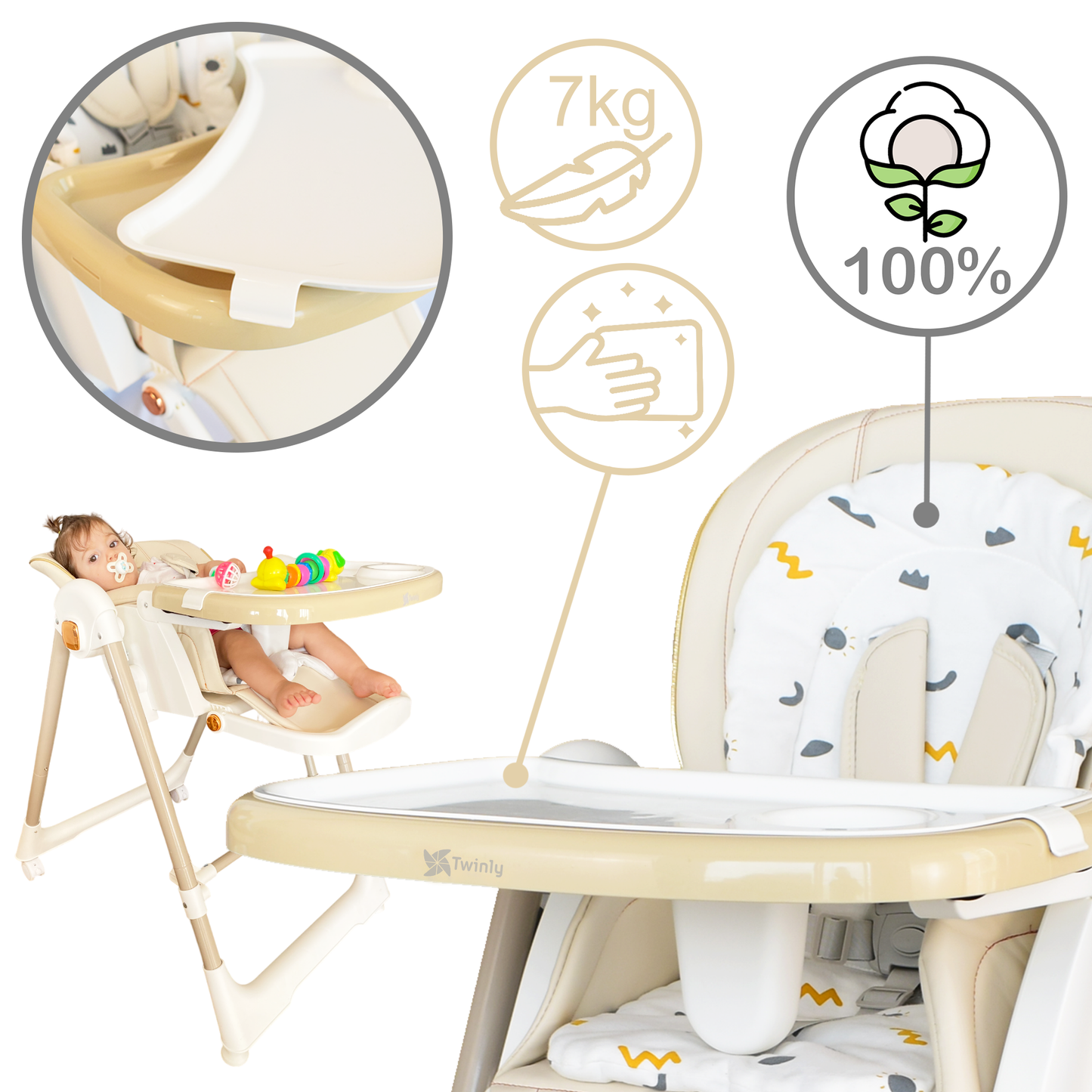 Trona Evolutiva MOVITY PRO Beige