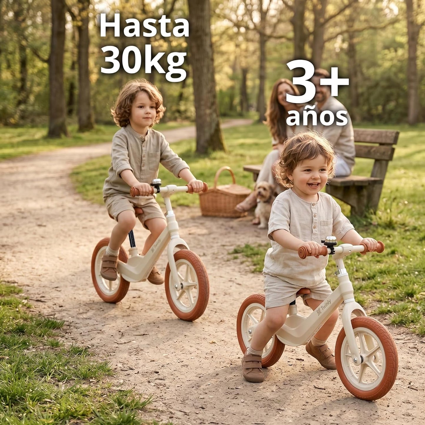 Bicicleta sin pedales Breeze 2-7 años Beige