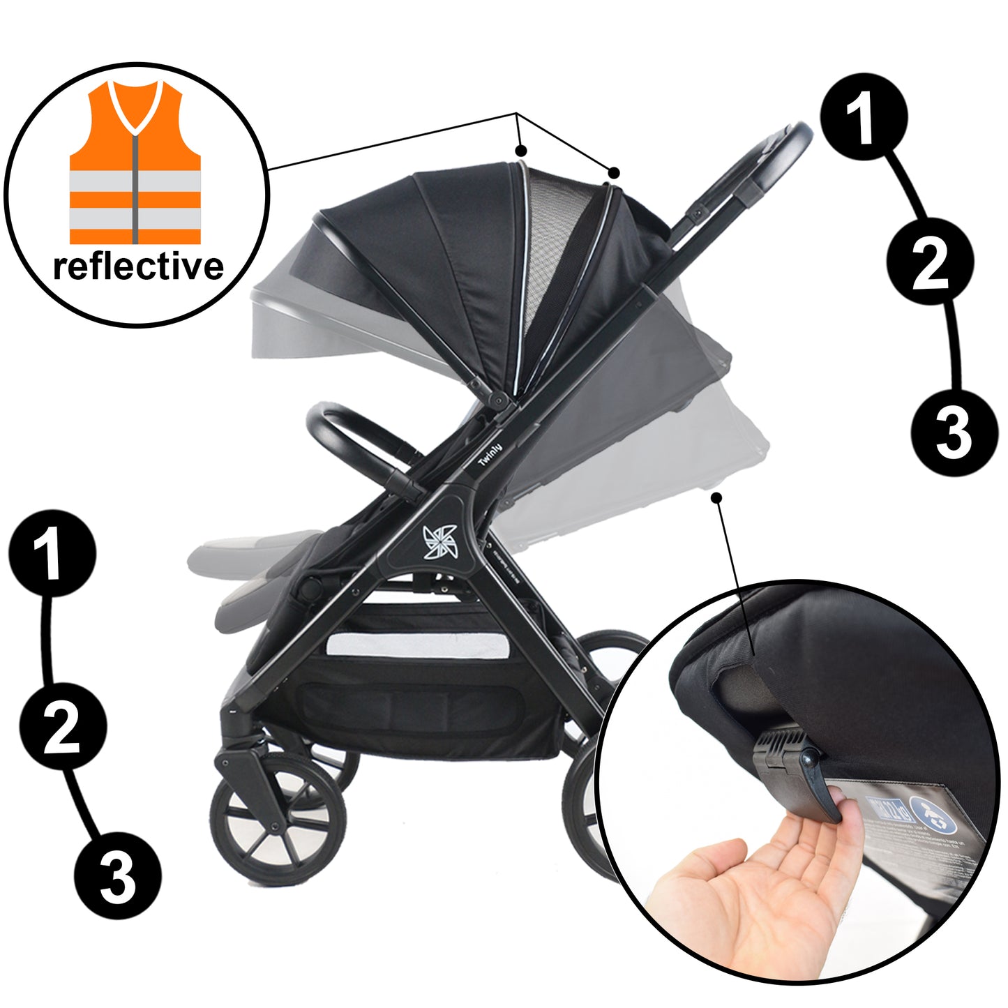 Silla de paseo SPACELY gris
