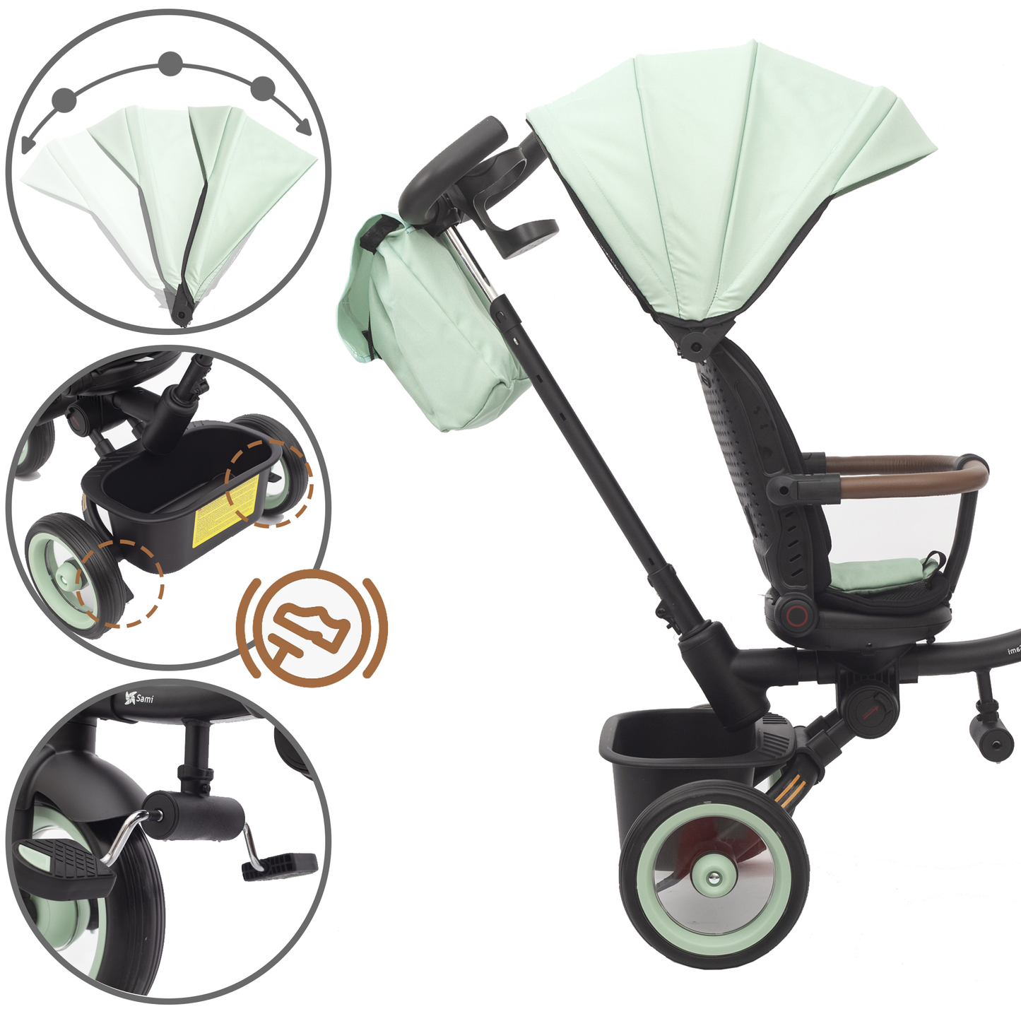 Triciclo Evolutivo Bebé SAMI Verde