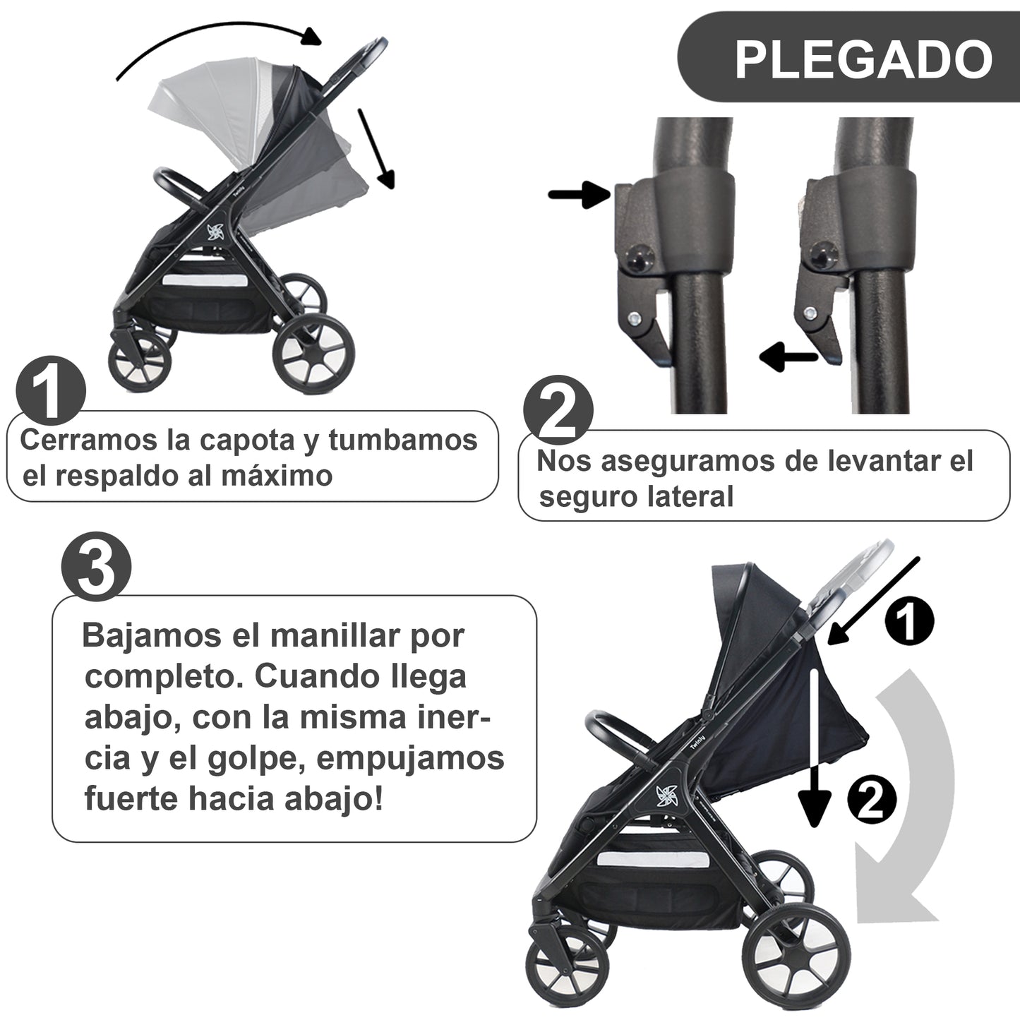 Silla de paseo SPACELY gris