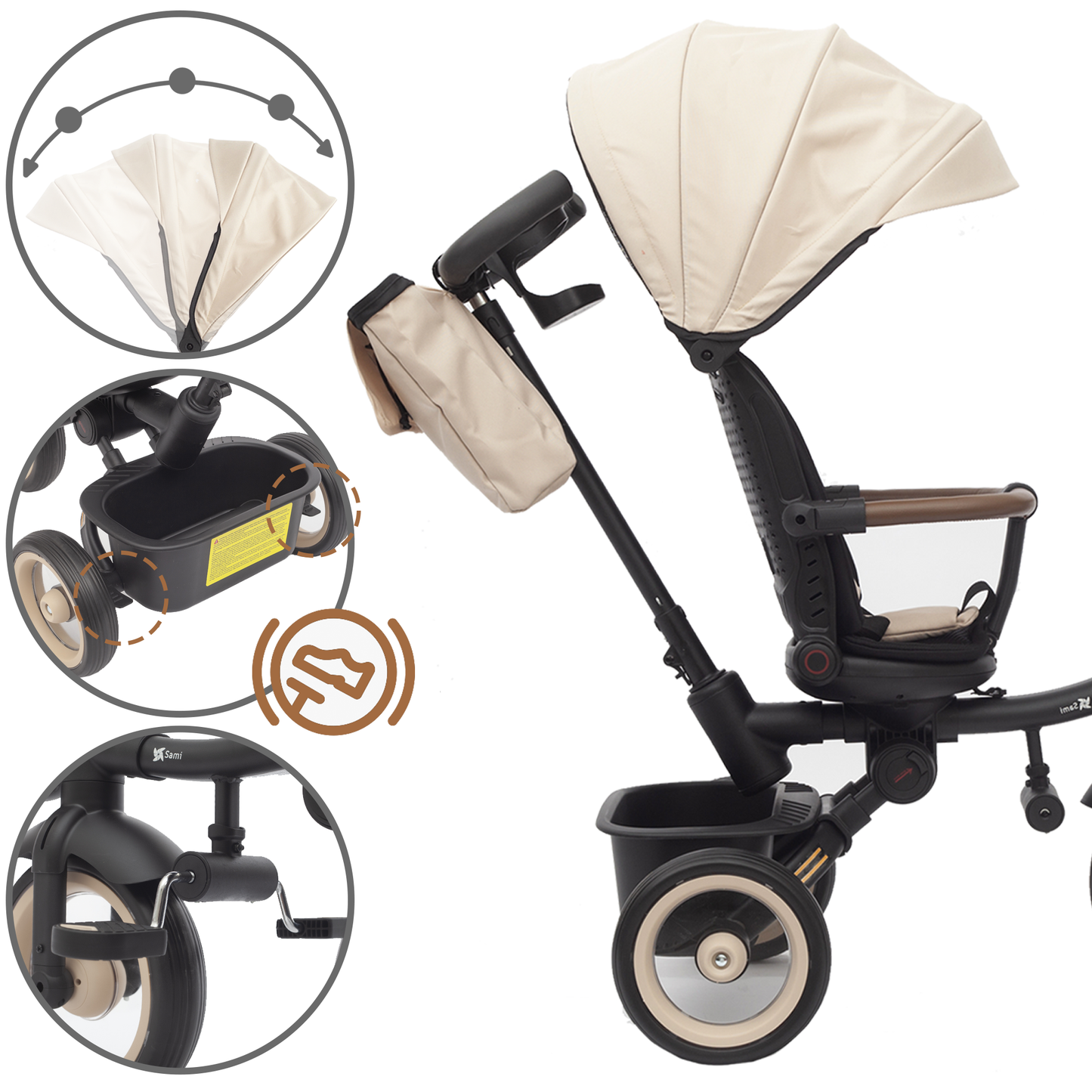 Triciclo Evolutivo Bebé SAMI Beige