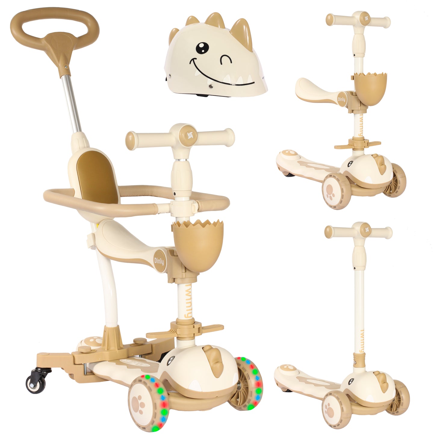 Patinete evolutivo 3 en 1 DINLY Blanco