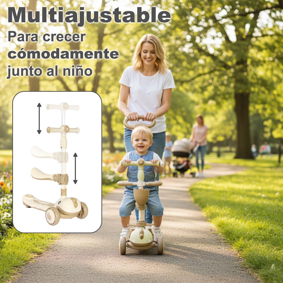 Patinete evolutivo 3 en 1 DINLY Blanco