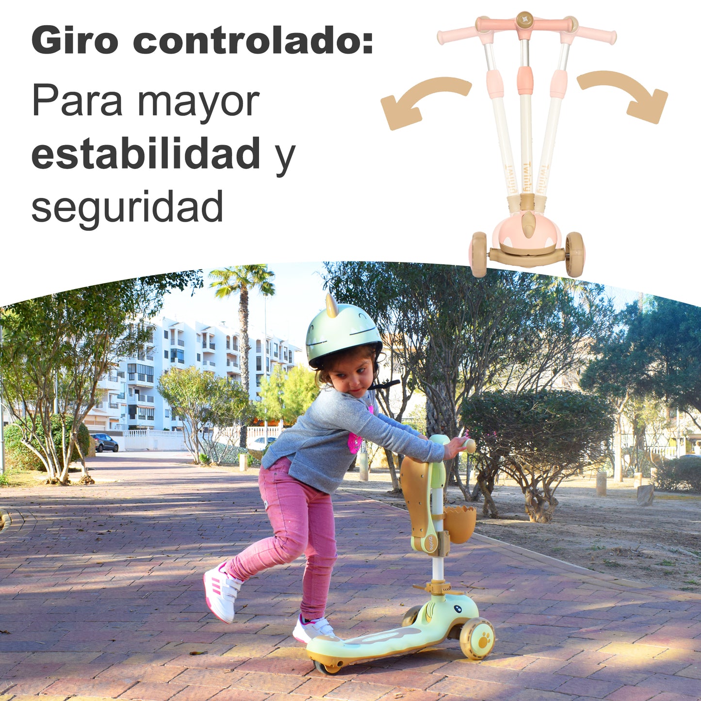 Patinete evolutivo 3 en 1 DINLY Blanco