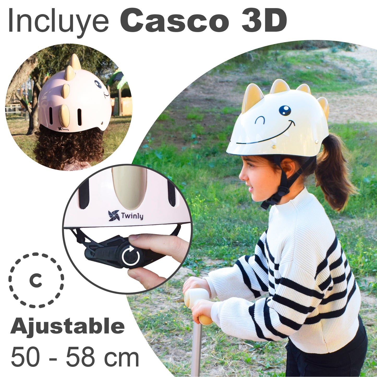 Patinete evolutivo 3 en 1 DINLY Blanco