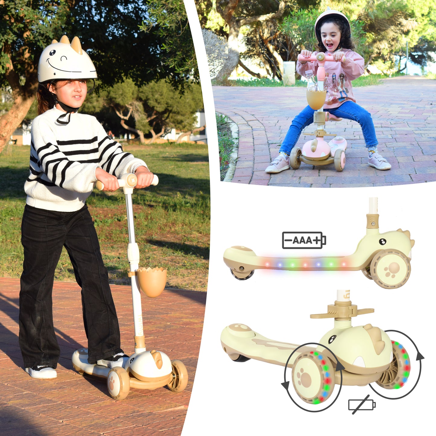 Patinete evolutivo 3 en 1 DINLY Blanco