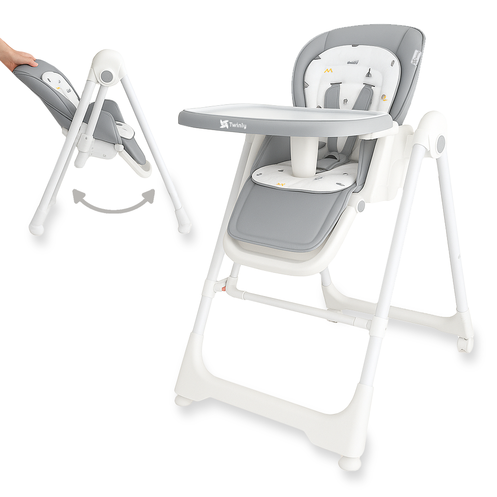 Trona Evolutiva Multifunción - Hamaca columpio Movity Gris