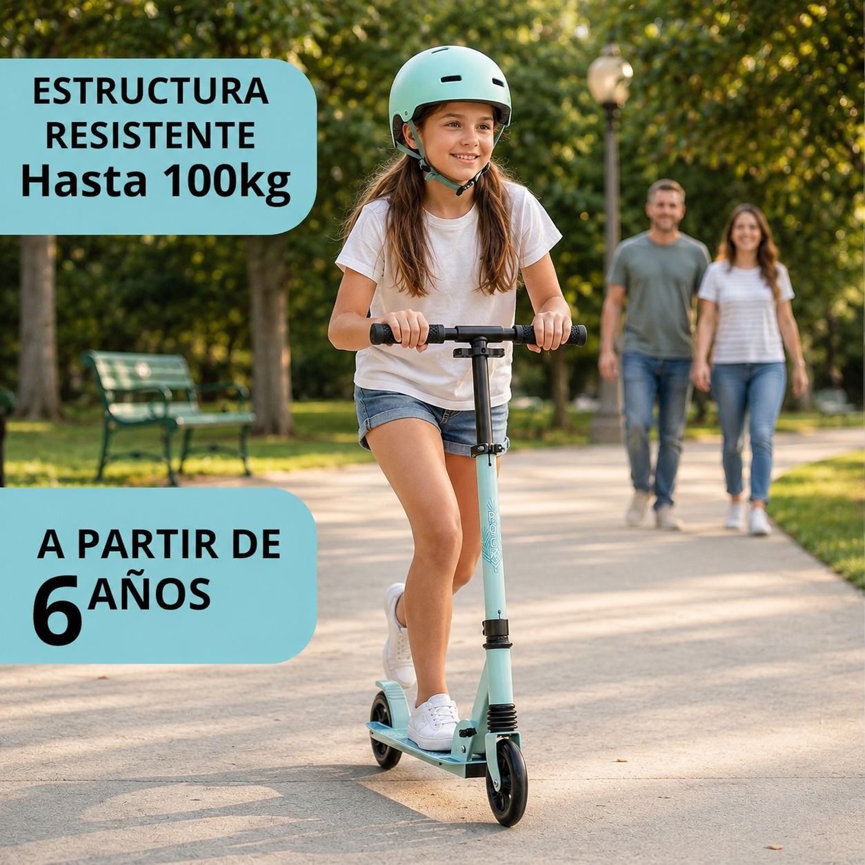 Patinete Infantil Plegable Rocky Gris