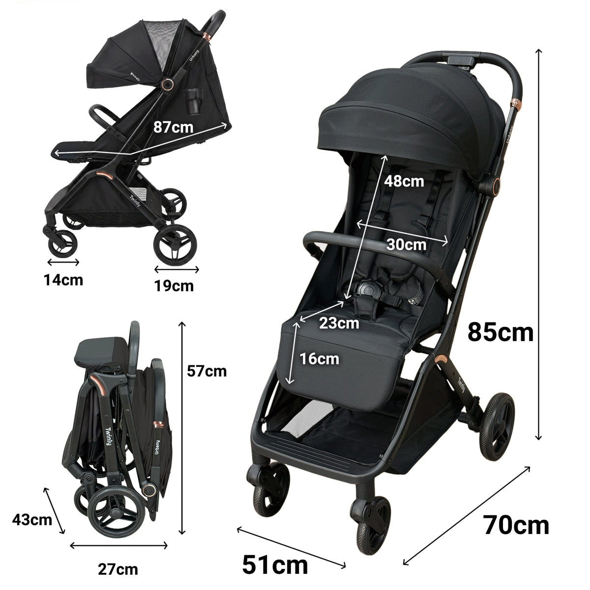 Silla de Paseo Compacta URBANY