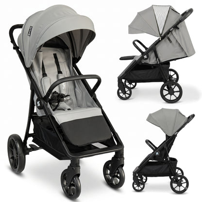 Silla de Paseo BIGLY - Ligera, Ajustable, hasta 22 kg GRIS