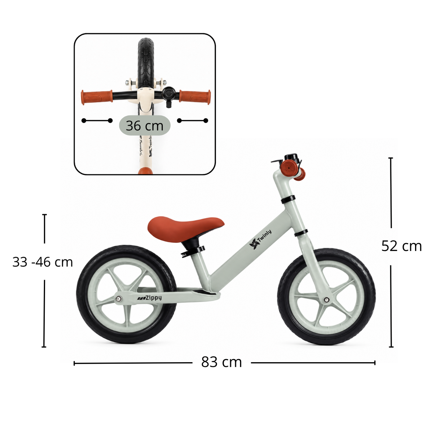 Bicicleta sin Pedales 3-6 Años Zippy Rosa