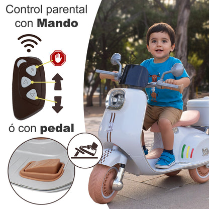 Moto Electrica para niños SCOOTLY Gris