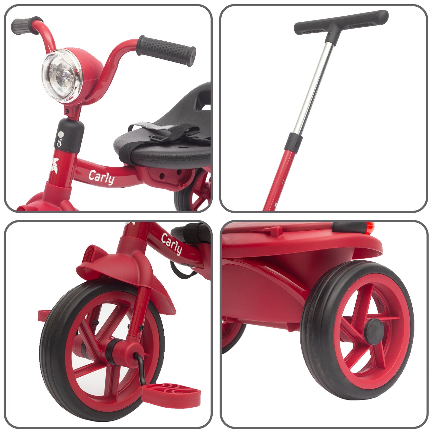Triciclo Evolutivo bebé Carly de 1 a 5 años Rojo