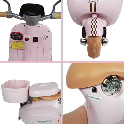 Moto Electrica para niños SCOOTLY Rosa