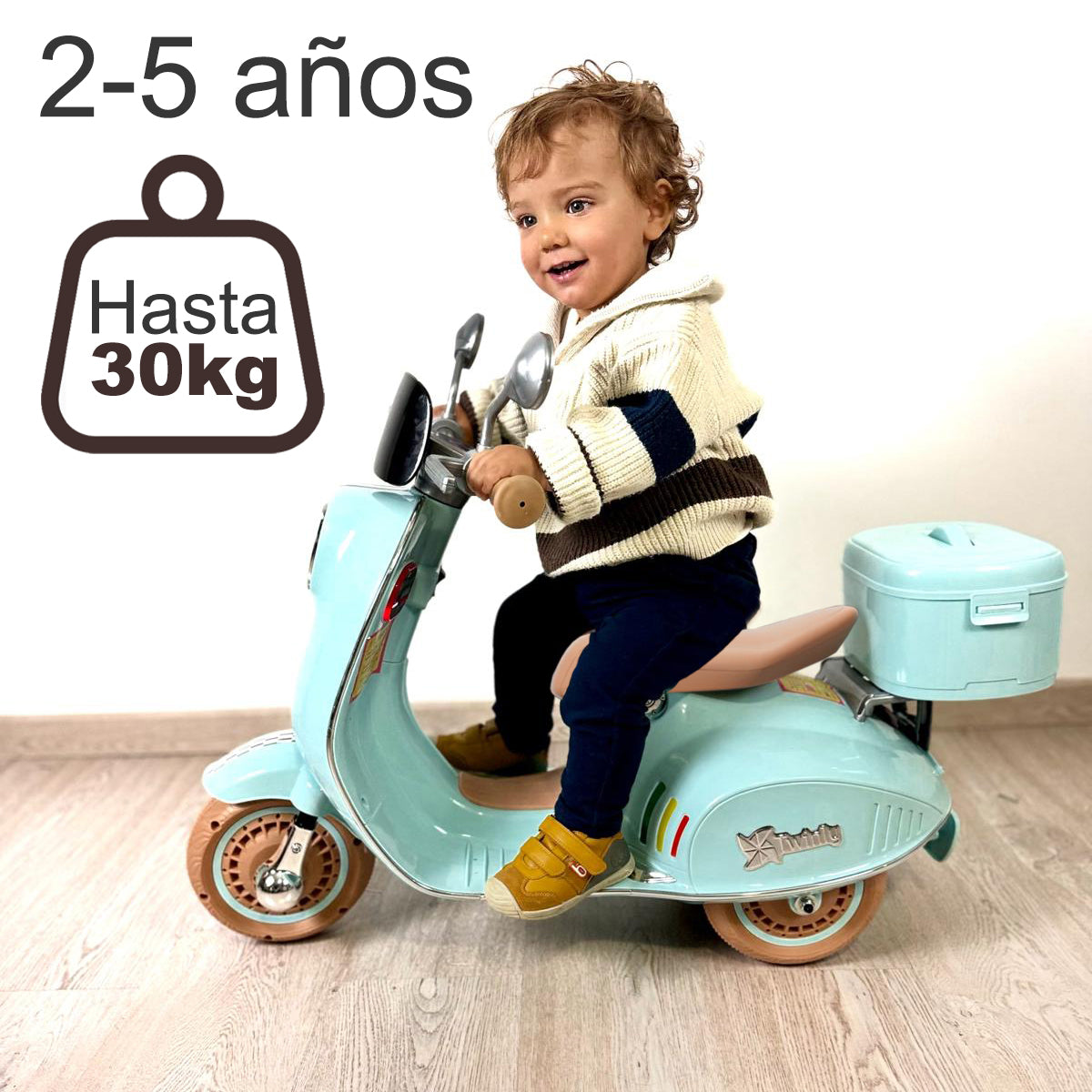 Moto Electrica para niños SCOOTLY Rosa