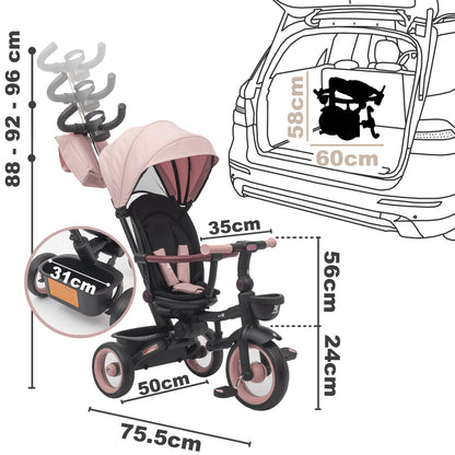 Triciclo Evolutivo Bebé SAMI Rosa