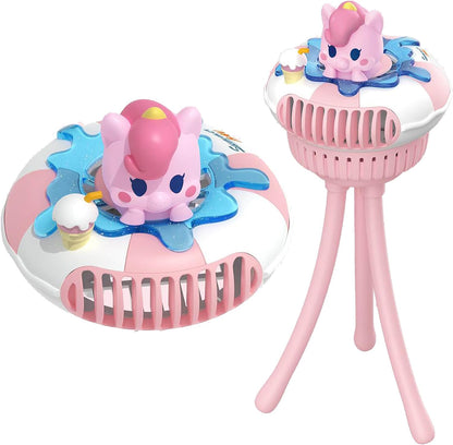 Ventilador Portátil para Cochecito AIRLY - 3 Velocidades, USB recargable, Rosa
