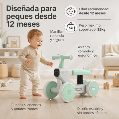 Correpasillos Robi Desde 1 Año con Luces y Música, Menta