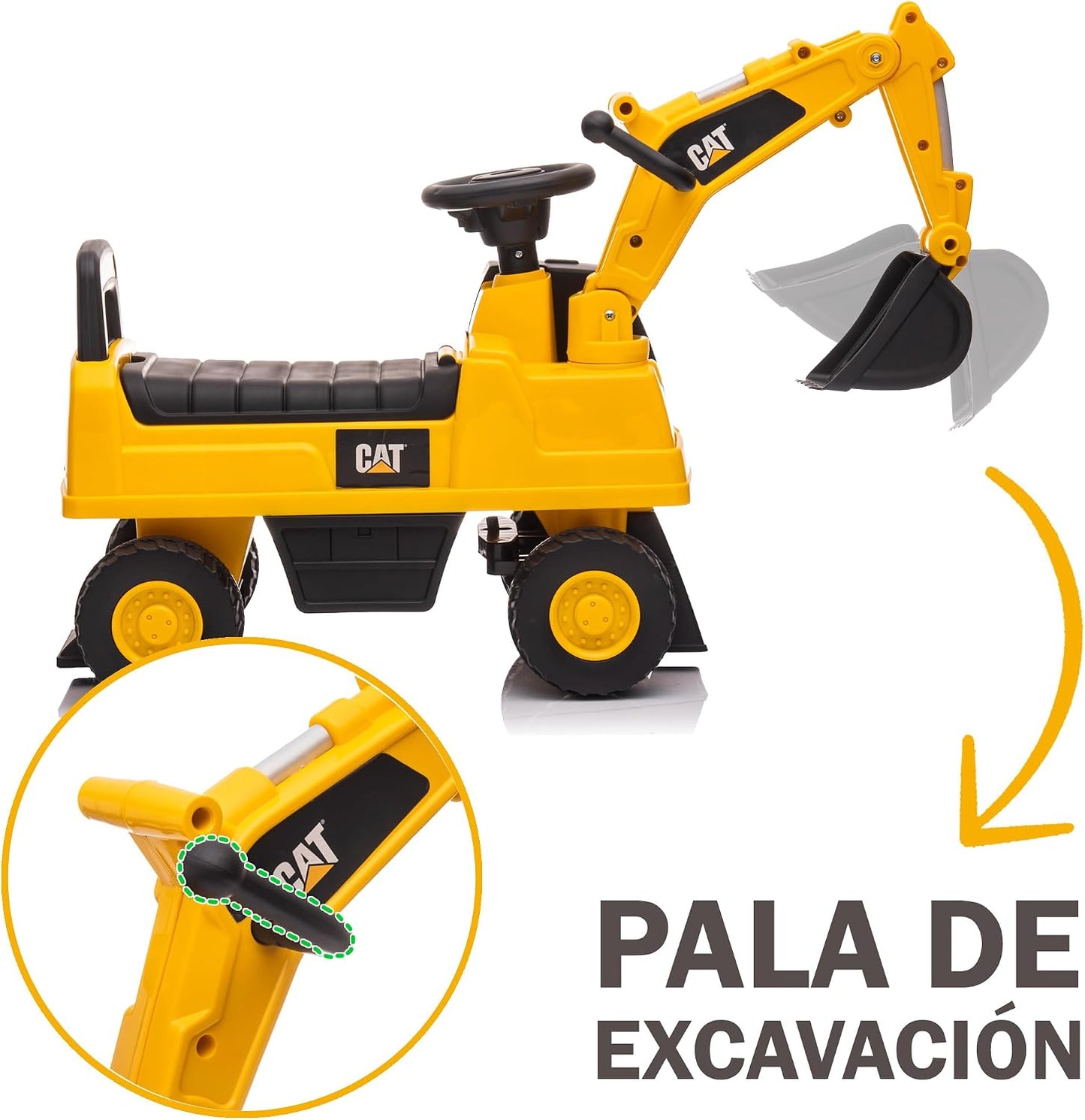 Correpasillos Excavadora Cat para niños de 1 a 3 Años Diggy