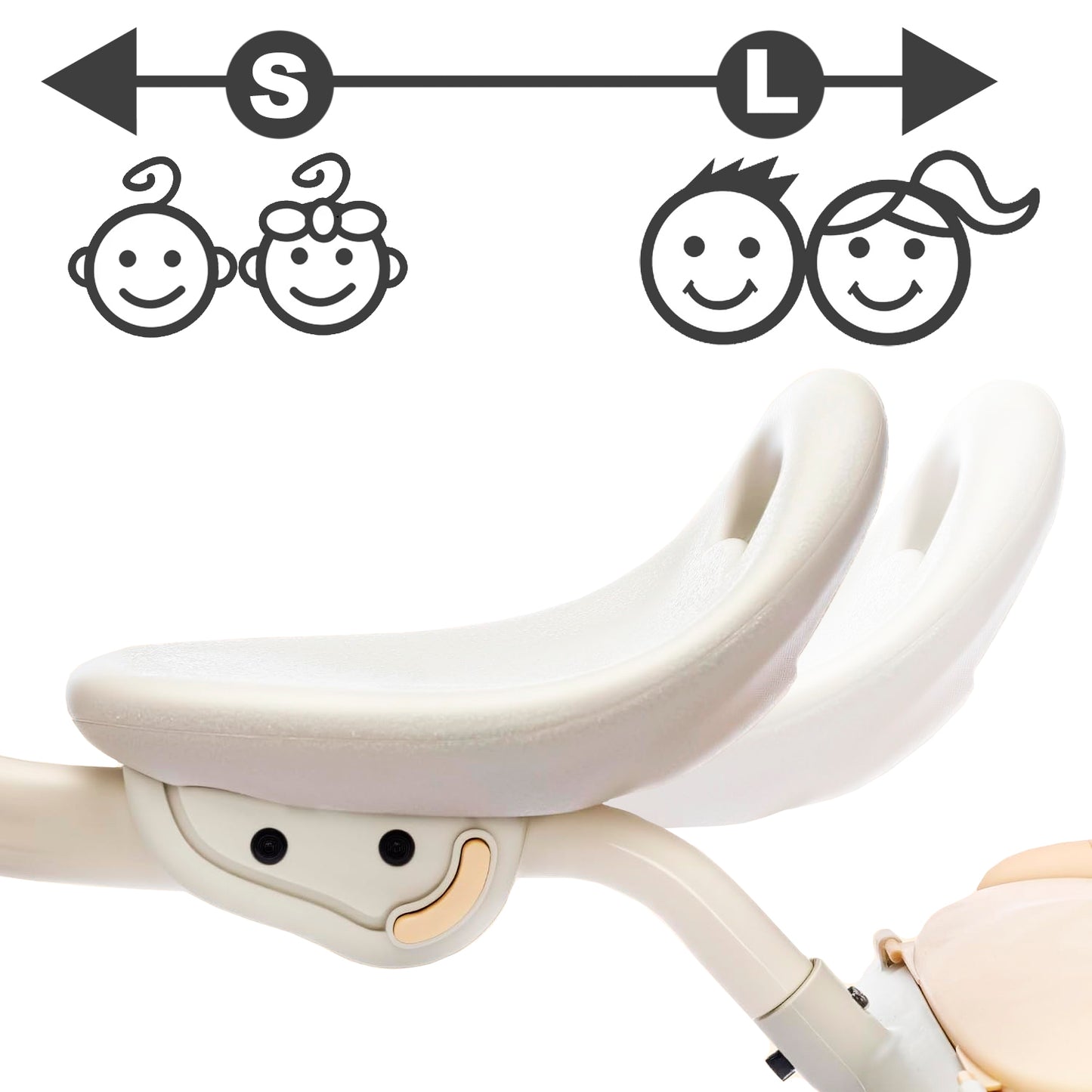 Triciclo Evolutivo bebé Carly de 1 a 5 años Blanco