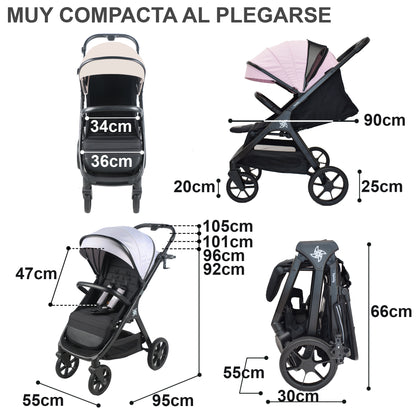Silla de paseo SPACELY gris