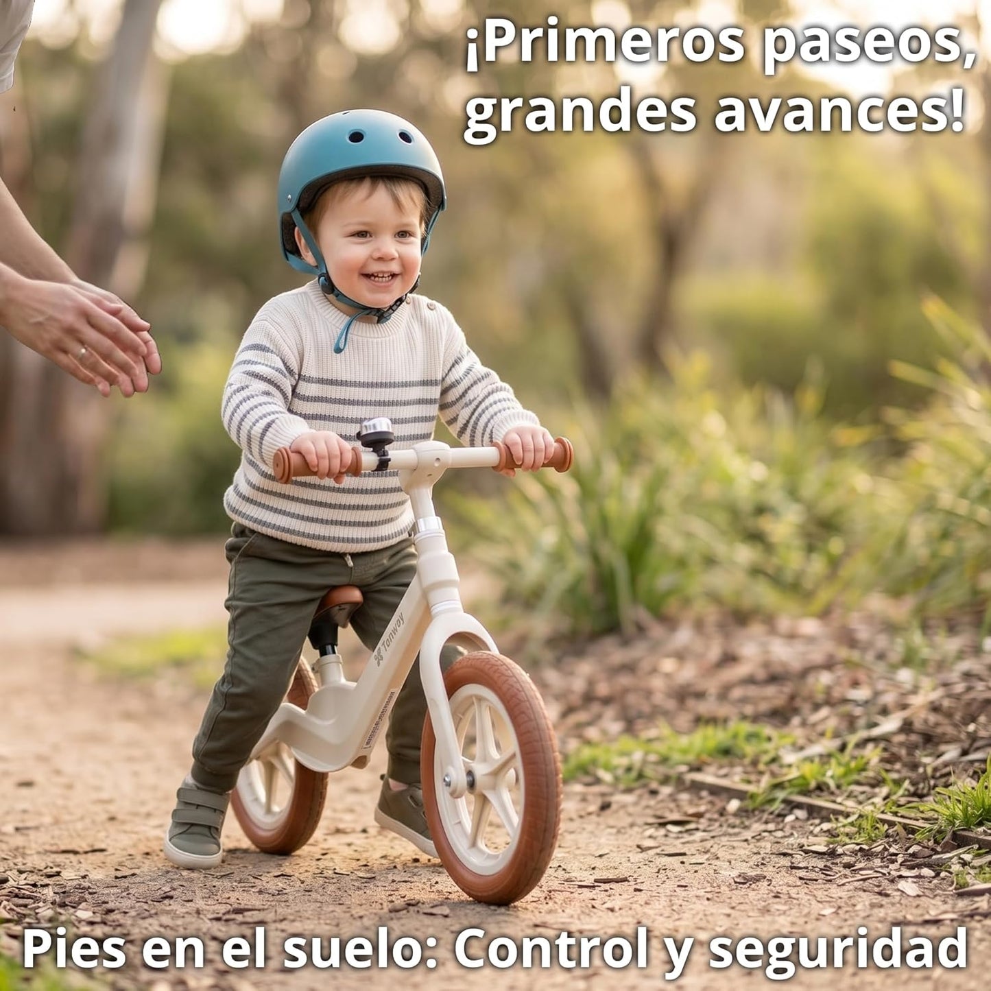Bicicleta sin pedales Breeze 2-7 años Beige