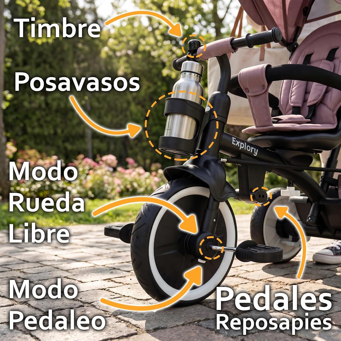 Triciclo Evolutivo 2 en 1 Explory Rosa