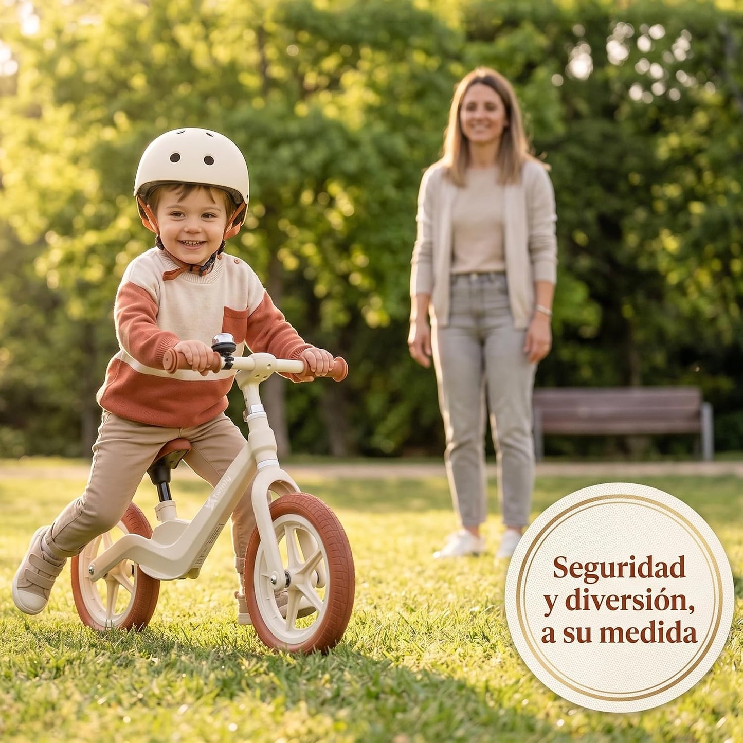 Bicicleta sin pedales Breeze 2-7 años Beige