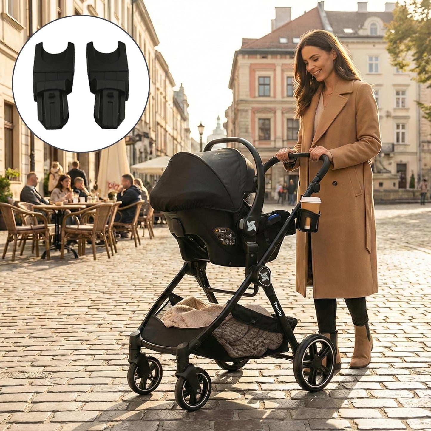 Cochecito Bebé Convertible 3 en 1 Fabuly Beige