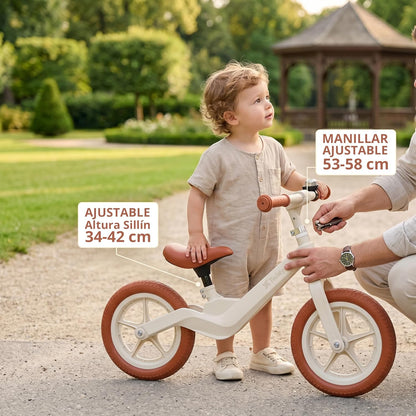 Bicicleta sin pedales Breeze 2-7 años Beige