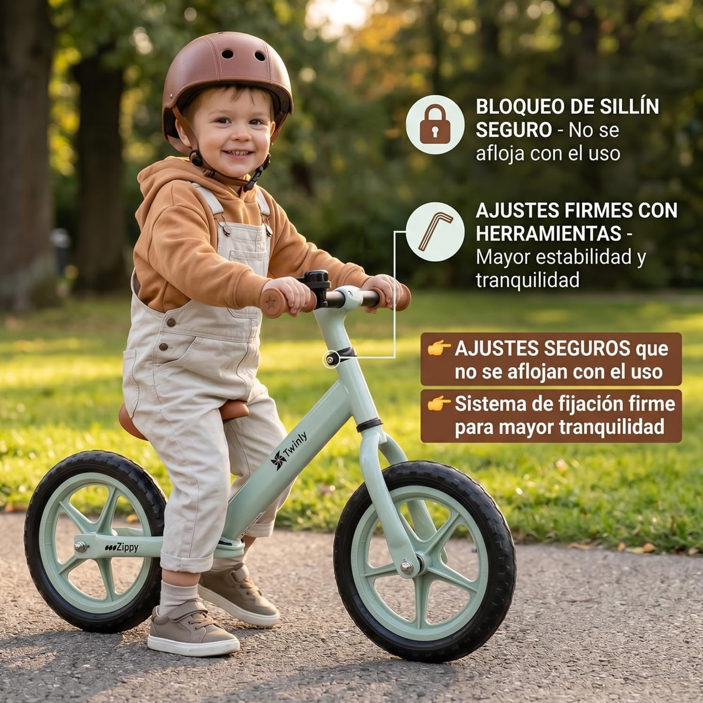 Bicicleta sin Pedales 3-6 Años Zippy Beige