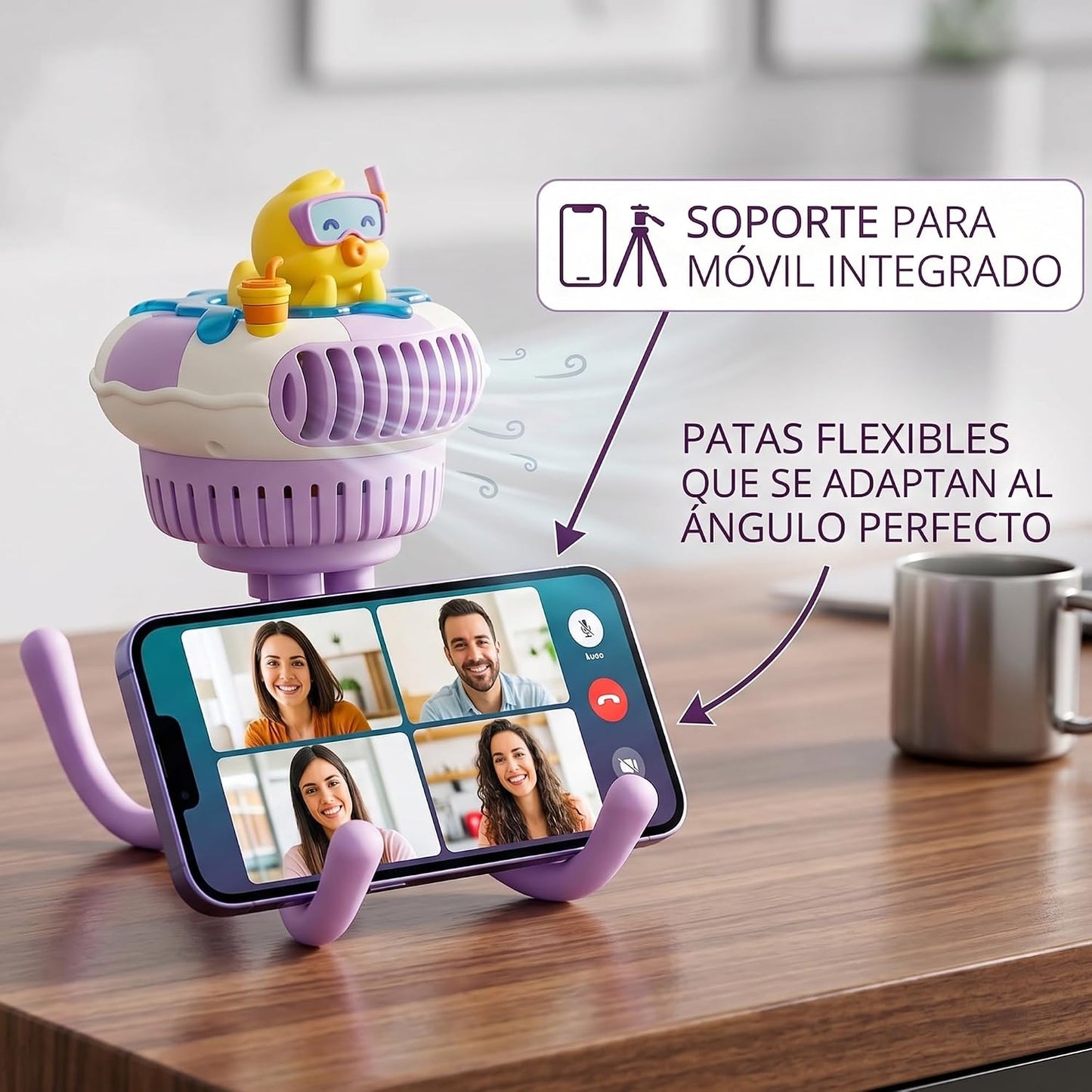 Ventilador Portátil para Cochecito AIRLY - 3 Velocidades, USB recargable, Verde