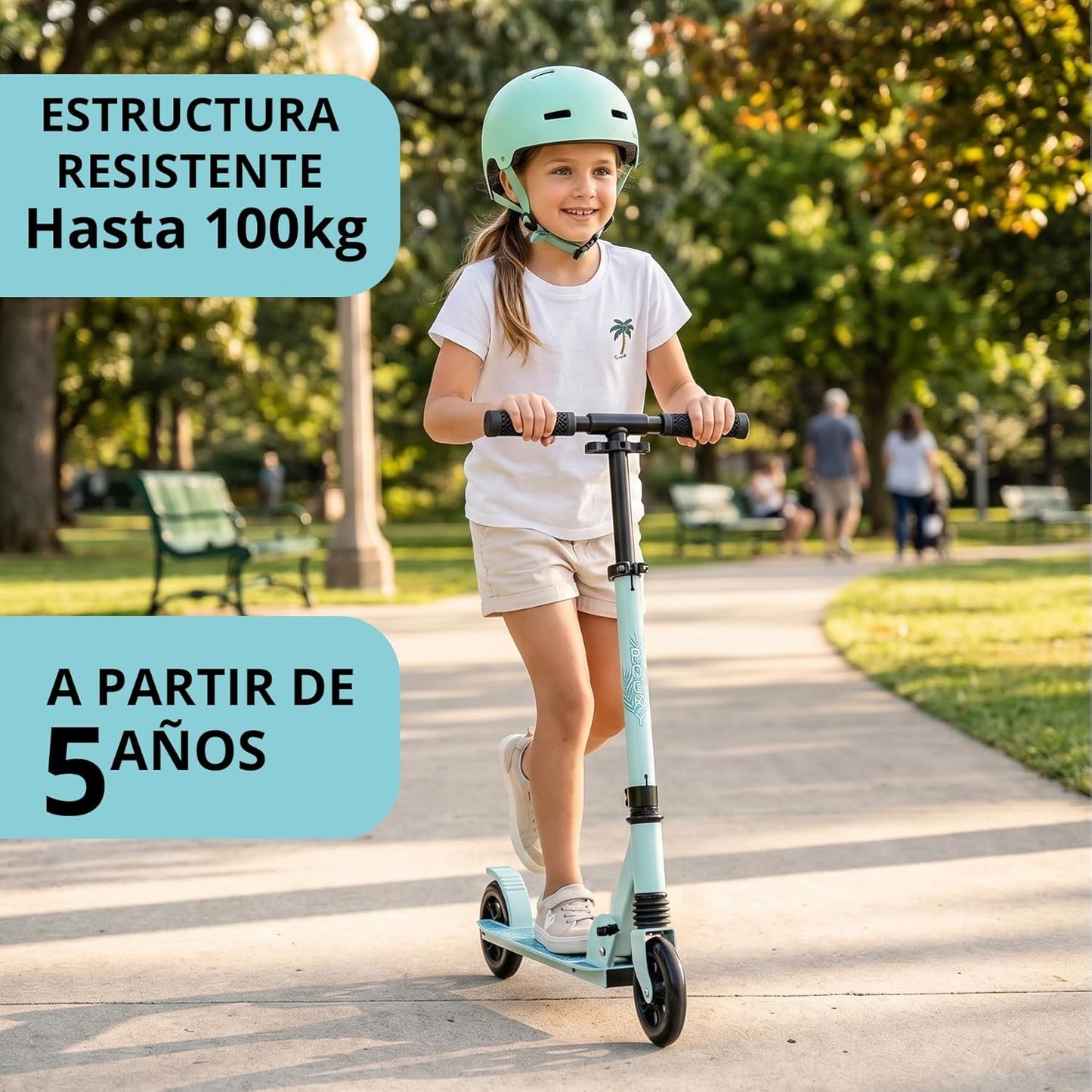 Patinete Infantil Plegable Rocky Gris