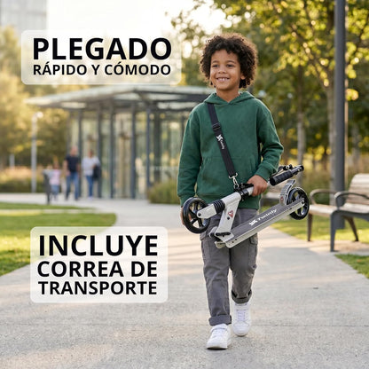 Patinete Infantil Plegable Rocky Gris
