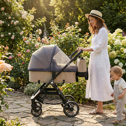 Cochecito Bebé Convertible 3 en 1 Fabuly Beige