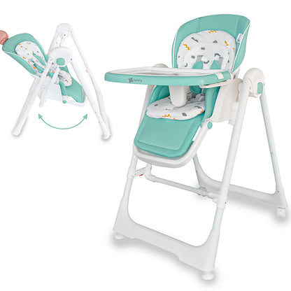 Trona Evolutiva Multifunción - Hamaca columpio Movity Menta